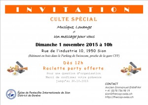 SPECIAL SERVICE 01.11.2015